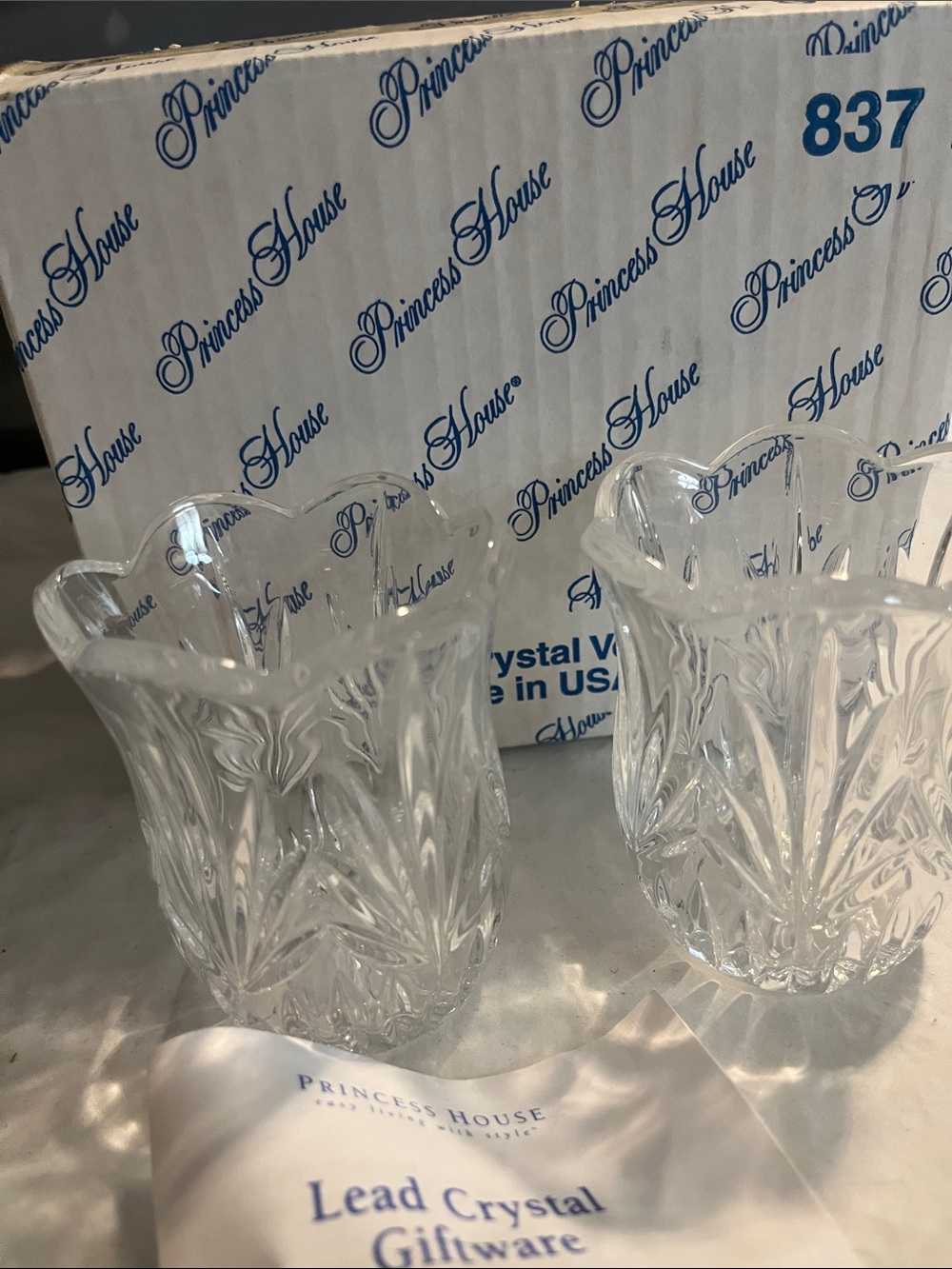Princess House Highlights Crystal Votives 837 NIB